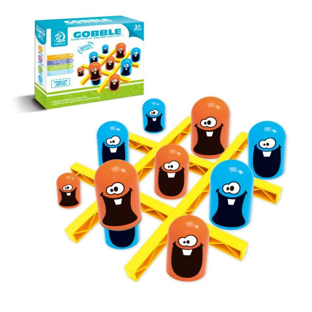 Strategy Game Educational Toy for Kids Tic Tac Toe Cartoon Thinking Training Gobblet Gobblers Board Game Big Eat Small Game