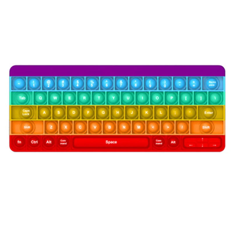Rainbow Sensory Fidget Toys Keyboard Push Game Kids Anxiety Stress Relief Toy Juguetes Sensoriales Antiestrés Para Niños