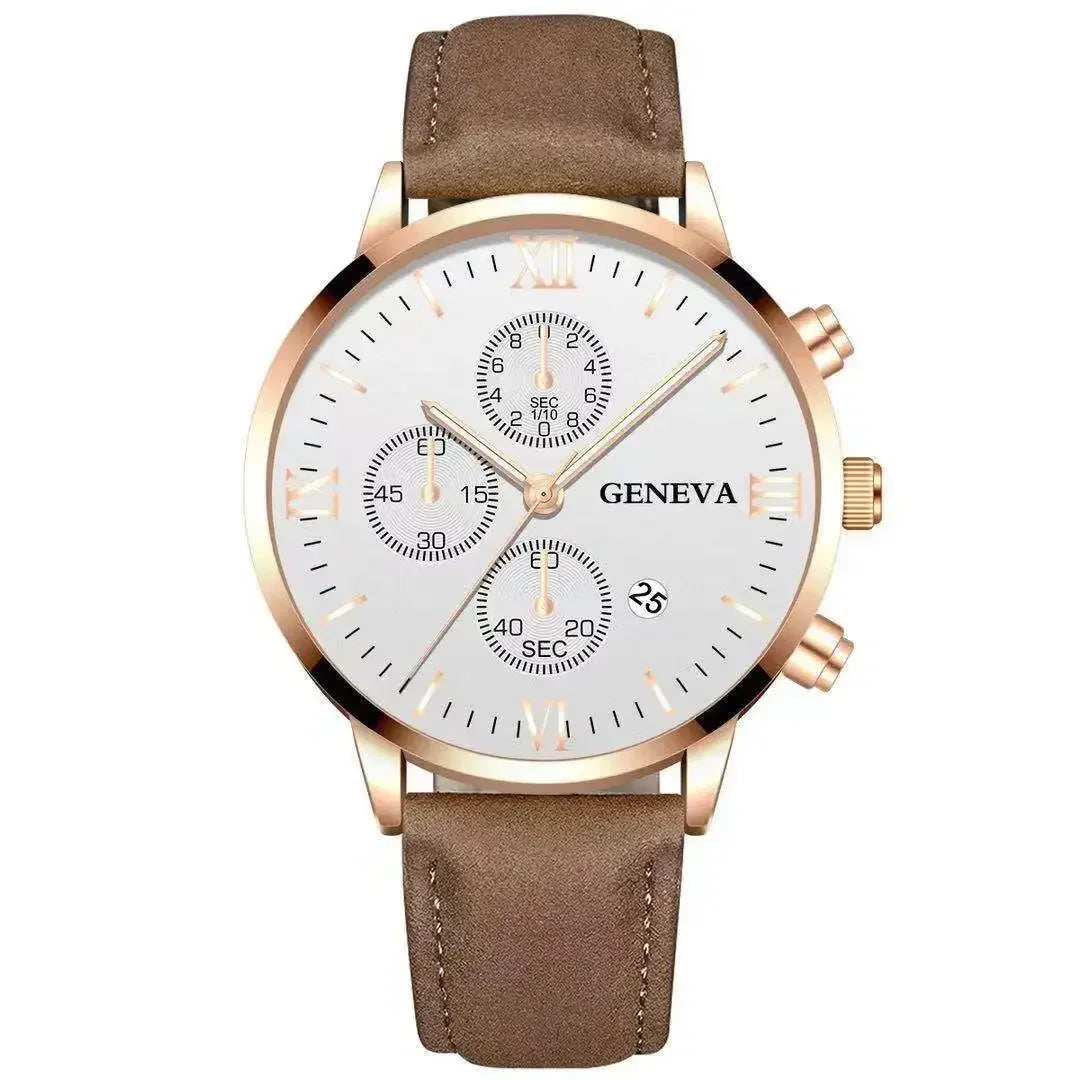 1PC Black Quartz Watch Men Roman Dial Watch Fashion Round Date Quartz Watch for Sports Relogios Masculino Relojes Para Hombres