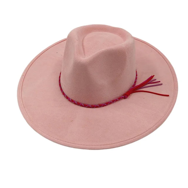 Gorras Para Hombres Three styles Suede Hat Water drop hat 9.5cm Wide Brim Fedora Hat Women's Autumn and Winter Felt Jazz Hat