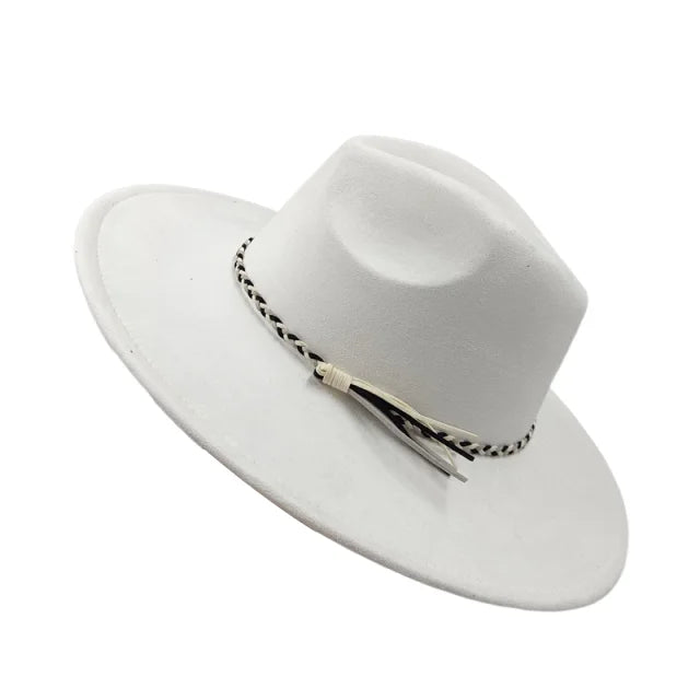 Gorras Para Hombres Three styles Suede Hat Water drop hat 9.5cm Wide Brim Fedora Hat Women's Autumn and Winter Felt Jazz Hat