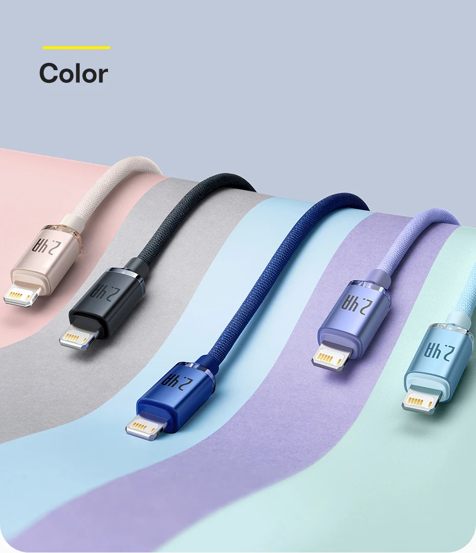 Baseus USB Cable For iPhone 14 13 12 Pro Max X XR XS 8 7 6s 6 iPad Fast Data Charging Charger USB Wire Cord Mobile Phone Cables