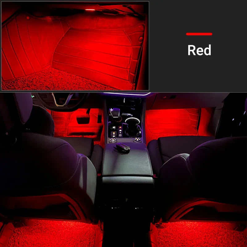 Car Footwell Lights Accessories For Skoda Octavia Pro A8 MK4 Superb 3 Rapid Kodiaq Karoq For Seat Leon MK3 Ibiza Ateca Toledo