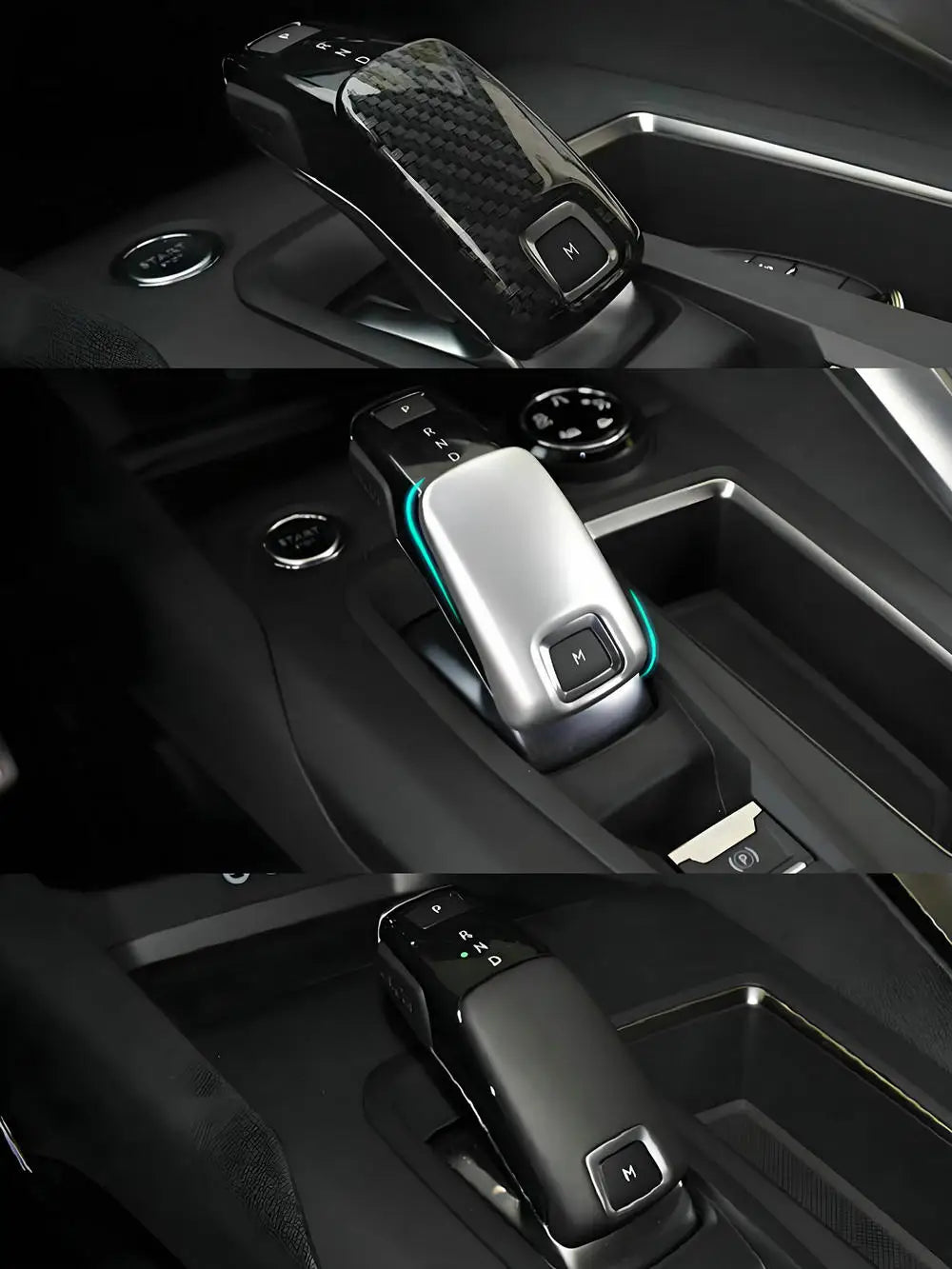 Car Shift Handle Decoration Cover Accessories For Peugeot 3008 5008 GT Citroen C5 Aircross 2017 2018 2019 2020 2021 2022 2023