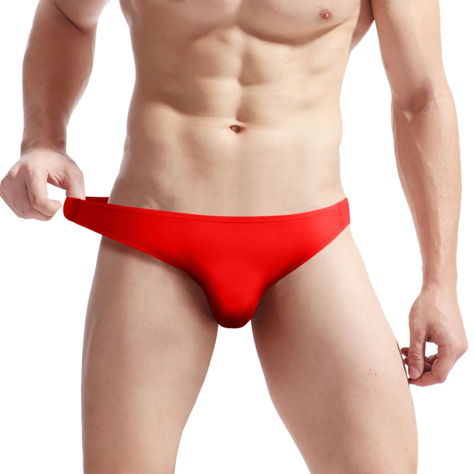 Solid Color Briefs Bulge Pouch Men'S Panties Low Waist Underwear Casual Ropa Interior Hombres Homewear Cueca Gay Panties 2024