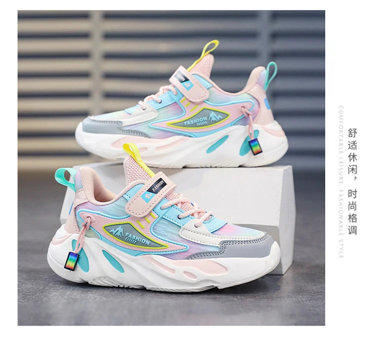 Fashion Children Shoes Girls Sneakers School Sports Summer Mesh Breathable For Kids Tennis Casual Shoes