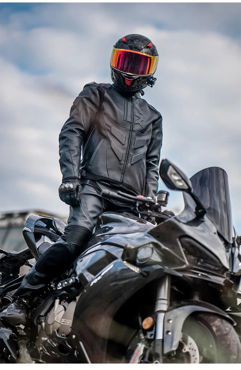 Motorcycle Pants PU Leather Pantalon Moto Men Pantalon Motocross Black Pantalon Moto Para Hombre CE Protector Motocross Pants