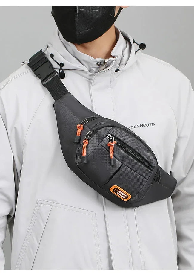Oxford Waterproof Unisex Waist Bag - Large Capacity, Wear - Resistant Multifunctional Fanny Pack (Riñoneras Para Hombre)