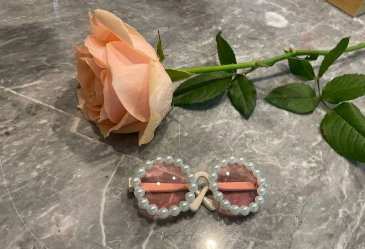 Pet Accessories Flower Sunglasses Circular Role Playing Glasses Photo Props Glasses For Cats And Small And Paracord Dog Leash