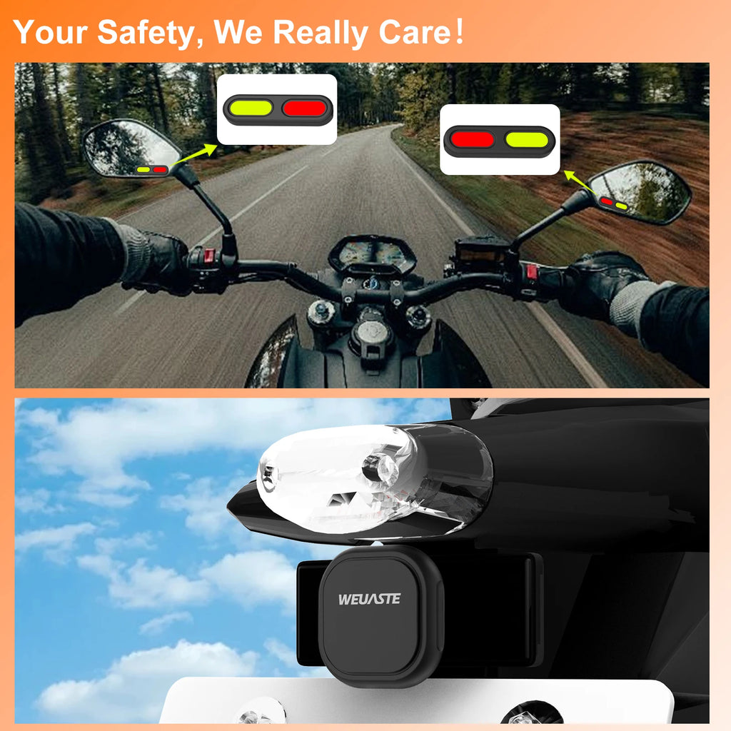 Motorcycle Safety Kit 24GHz BSD Radar Blind Spot Monitor & Lane Change Alarm IP67 Waterproof Moto Warning System accesorios moto