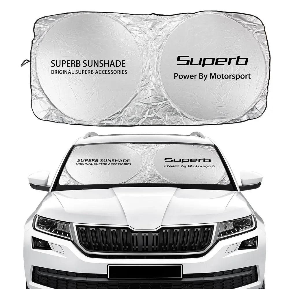 Car Windshield Sunshade Cover Accessories For Skoda Octavia Fabia Rapid Superb Kodiaq Scala Karoq Citigo Kamiq Roomster Enyaq