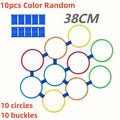 Children Jump Grid Outdoor Game Parent-child Interactive Toys Kindergarten Early Education Teaching Aids Sensory Training Circle