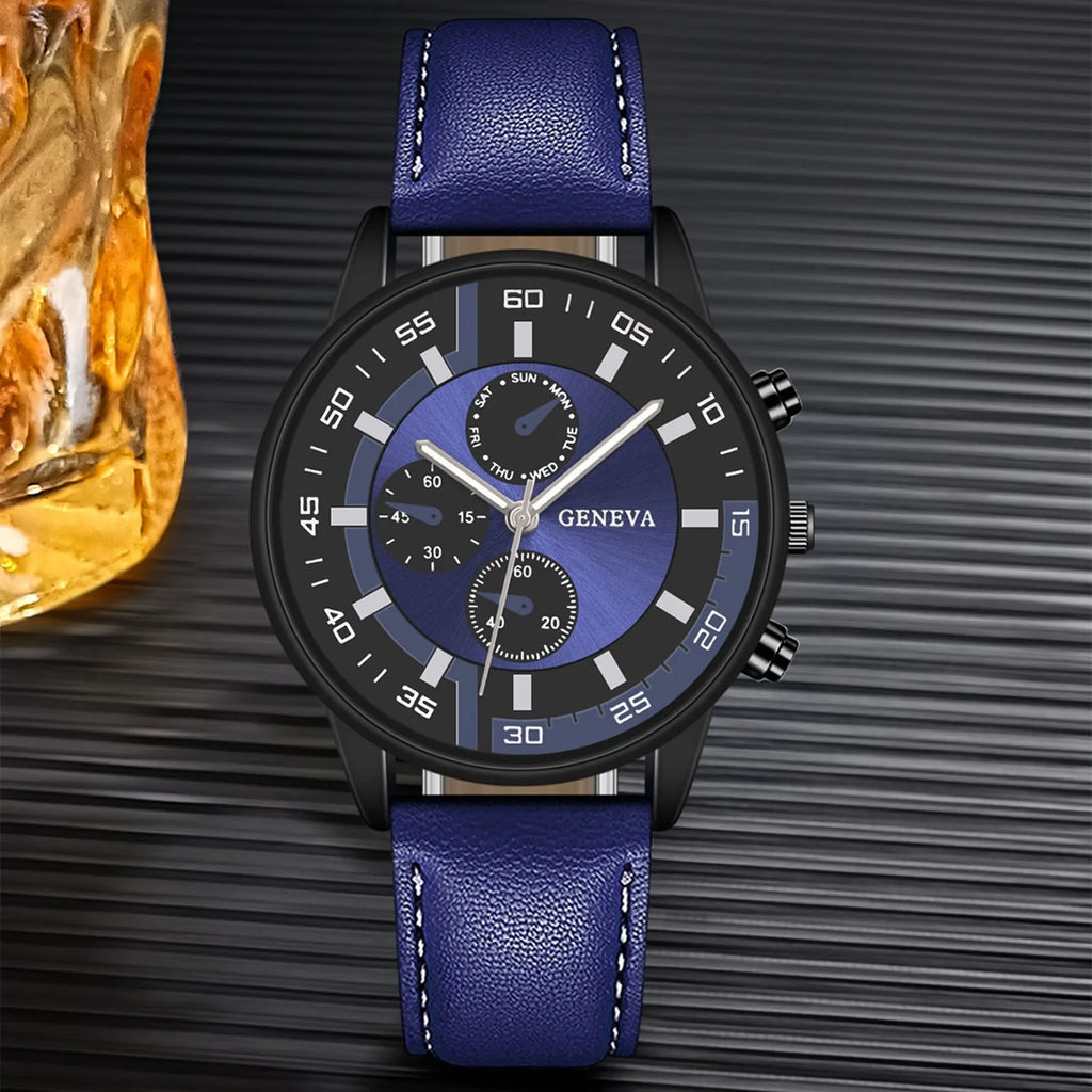 Quartz Watches For Men Leather Strap Wristwatches Top Luxury Brand Man Watch Business Men's Clock Gift Reloj Hombres