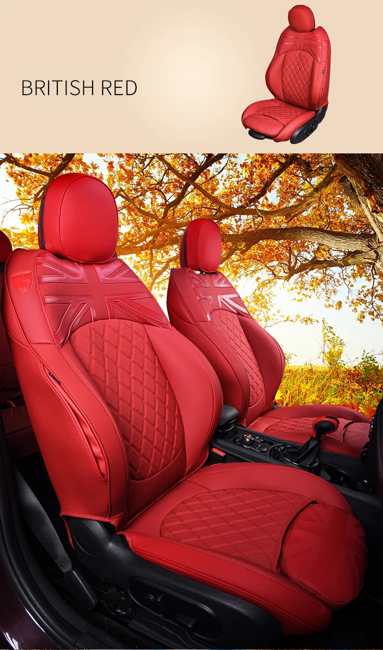 Car Accessories for MINI Cooper R50 R53 HATCHBACK R55 Clubman R56 R57 CABRIO R60 Countryman Custom  Seat Covers Leather Pad