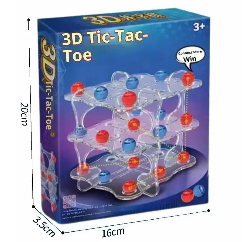 1 Set Interactive Chess Board Game Toy 3D TIC-TAC-TOE Game Easy To Play Educational Toys Squares Strategy Table Games〔CC33〕