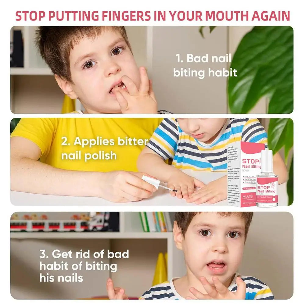 15ml Children Anti-biting Nails Bitter Nail Water No Bite Cuticle Not Nail Polish Biting Care Non-toxic Stop Eating Fingernails