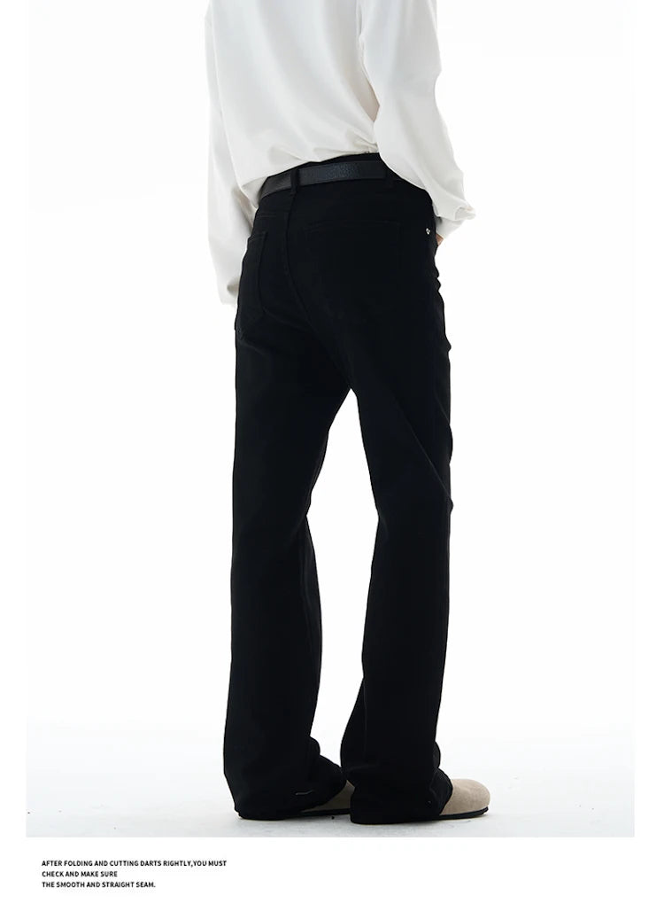 Men's Flared Pants Solid Stretch New Slim Wide Legs Fashion Trousers Hip Hop Casual Hippie Pants Male Streetwear