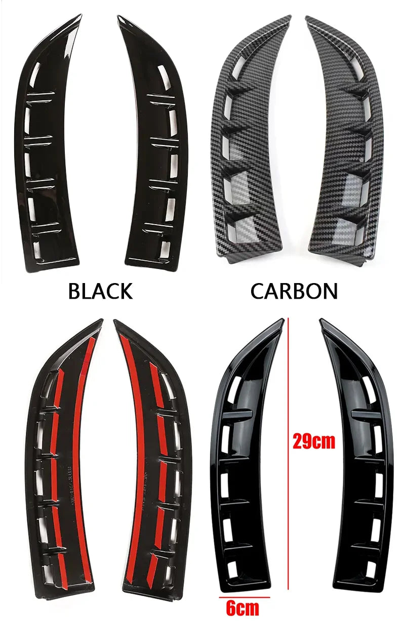 Fit For Mercedes-Benz Accessories C118 CLA180 CLA200 2020+ Front Bumper Canard Side Air Vent Splitter Fins Decorative Cover