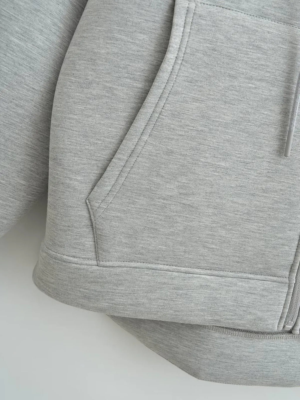 HH Autumn Winter Women's Zipper Hoodie Coat High Street Double Pockets Oversize Jakcet Loose Sweatshirts Outerwear Top