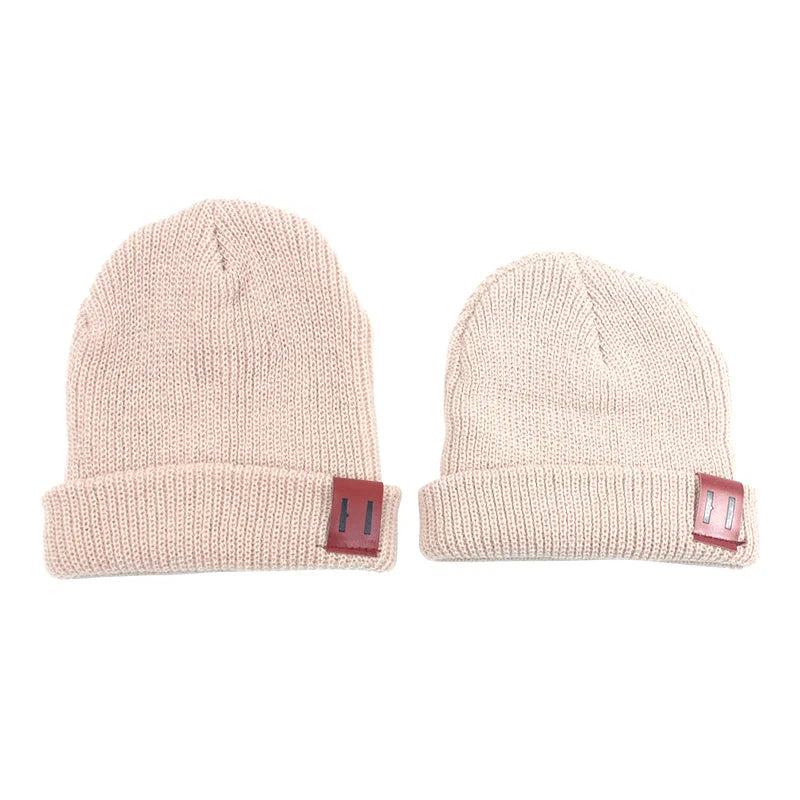 Knit Mother Kids Hat Baby Beanie for Boys Winter Baby Girl Hats Children Cap Infant Bonnet Toddler Accessories 1PC