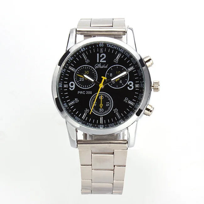 2026 Luxury Men's Silver Quartz Watch Stainless Steel Round Dial Luminous Unisex Casual Wristwatch Relojes Para Hombres Gift