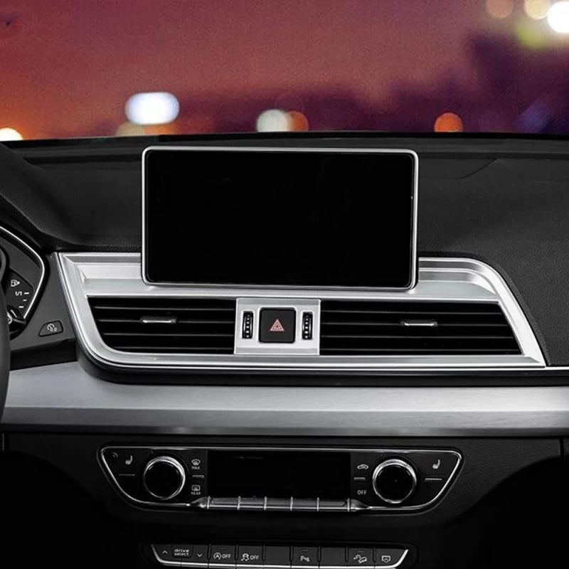 For Audi Q5 2018-2020-2022 Accessories LHD Car Side Air Conditioning AC Outlet Vent Decoration Cover Trim Car Styling