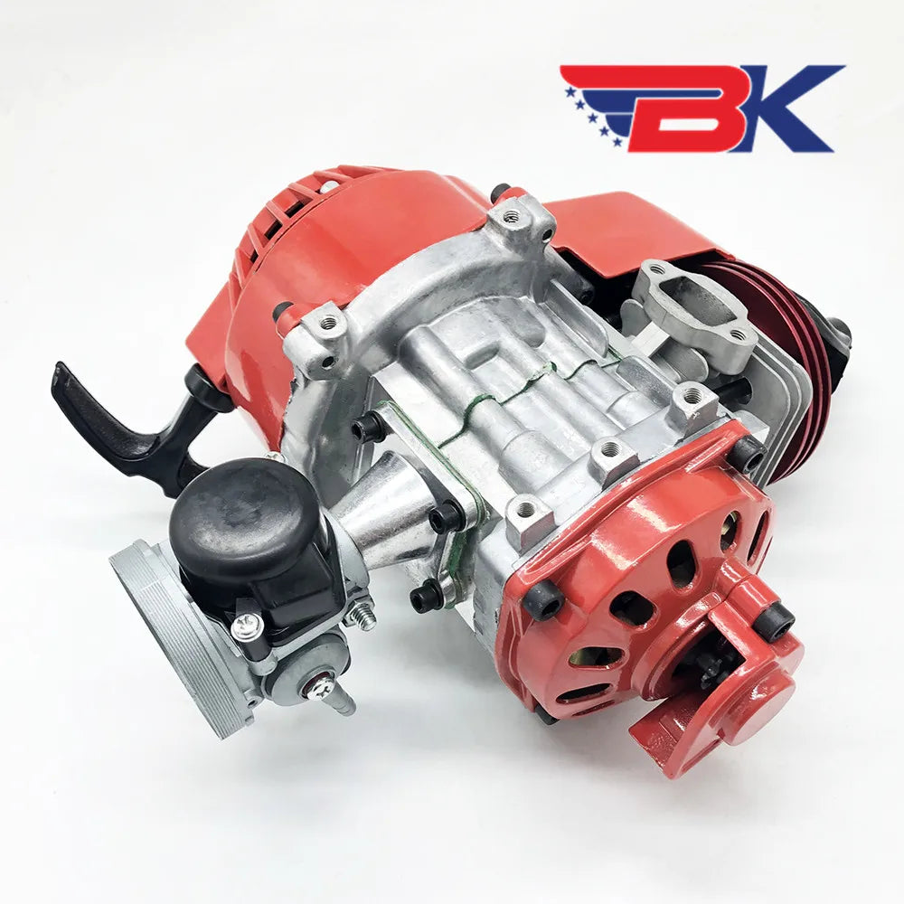 NEW Mini Moto 47cc 49cc Engine For Racing 2-Stroke Pocket Quad Dirt Bike ATV Red