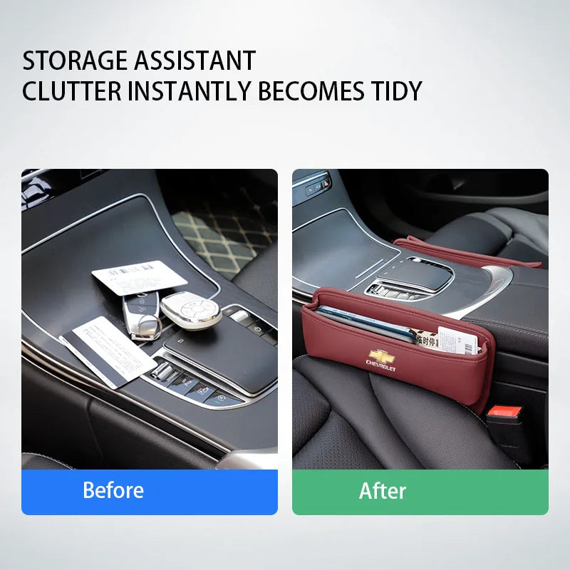 Car Accessories Seat Gap Organizer Box Leak-proof Storage Bag For Chevrolet Z71 Aveo Impala Lacetti Malibu Sail SS Cruze Sonic