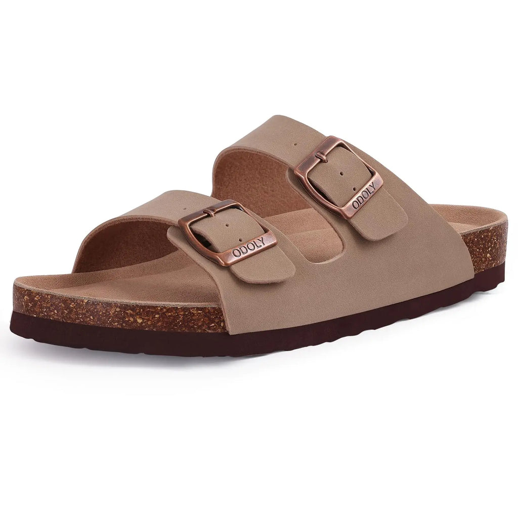 Shevalues Men Clogs Slippers Cow Suede Clogs For Men Leather Mules Men Fashion Beach Shoes Men Outdoor Classic Cork Sandals Men