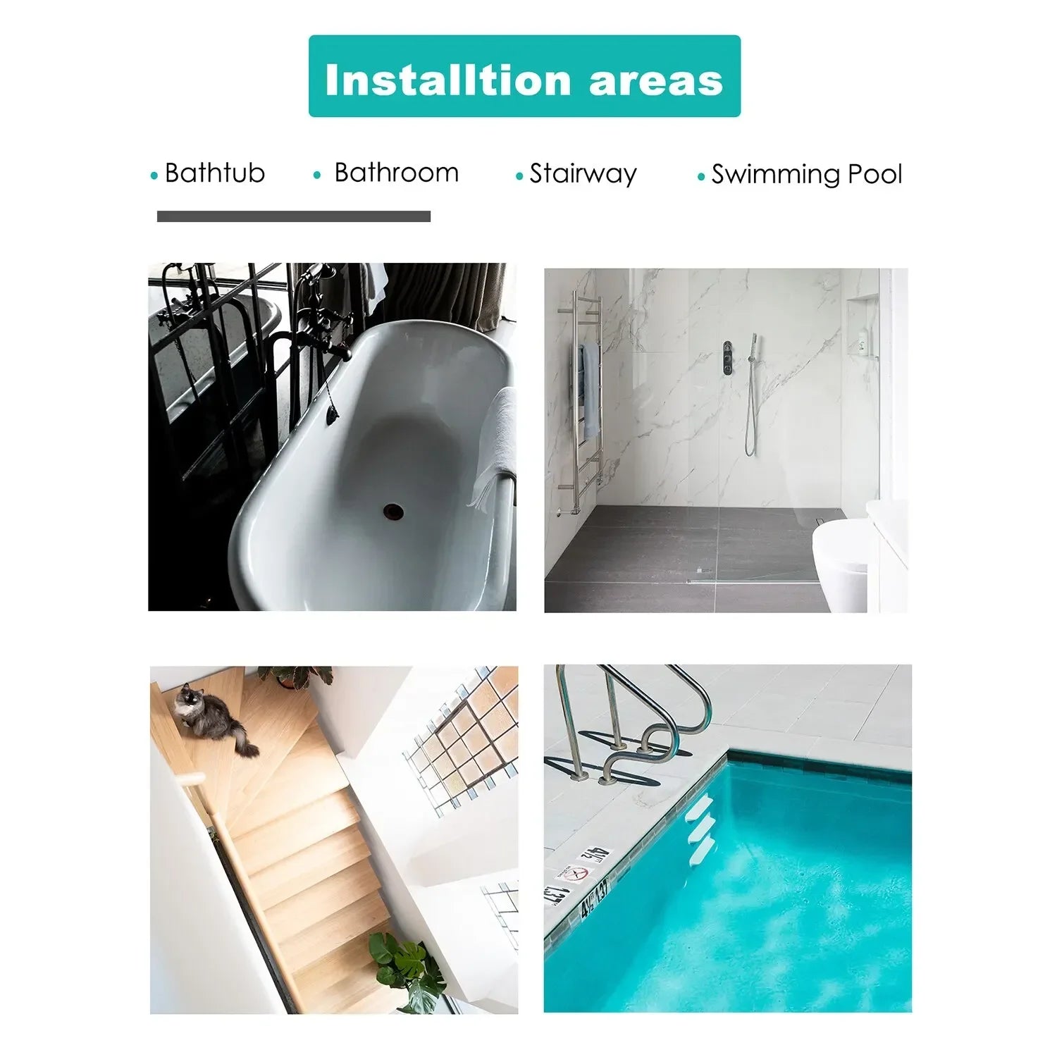 Shower Room Staircase Floor Shoe Sole Anti-slip Tape, Safety Full Stop Slide Pad Bathroom Bathtub Anti-skid Stickers