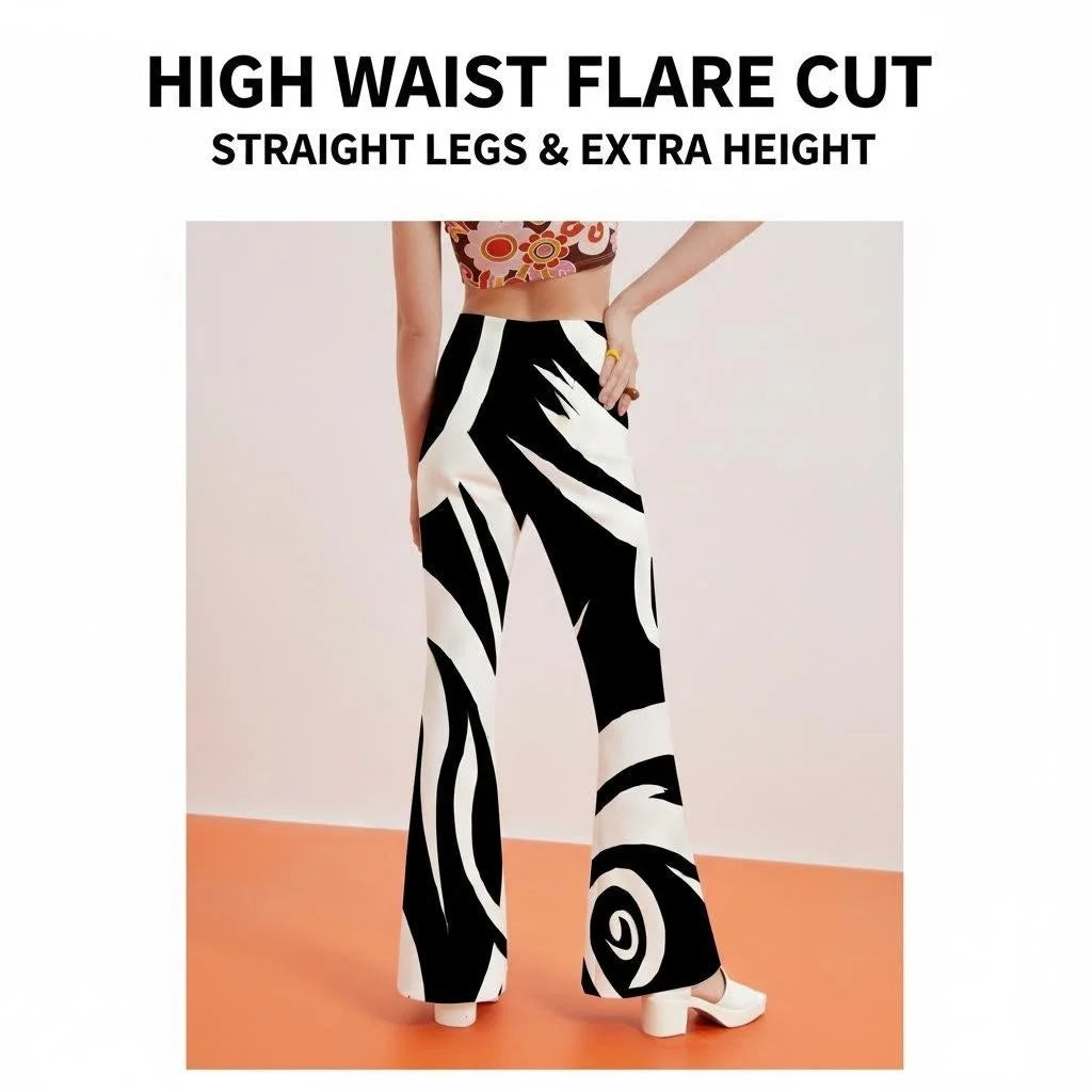 Flared Pants for Leg Shaping Commute Suitable Casual Trousers for Women Enhance Silhouette Comfortable Streetwear