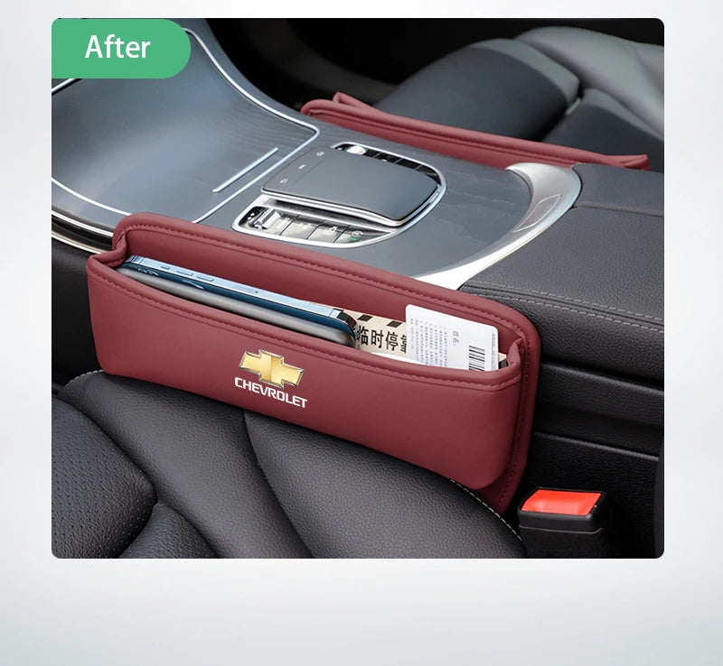 Car Accessories Seat Gap Organizer Box Leak-proof Storage Bag For Chevrolet Z71 Aveo Impala Lacetti Malibu Sail SS Cruze Sonic