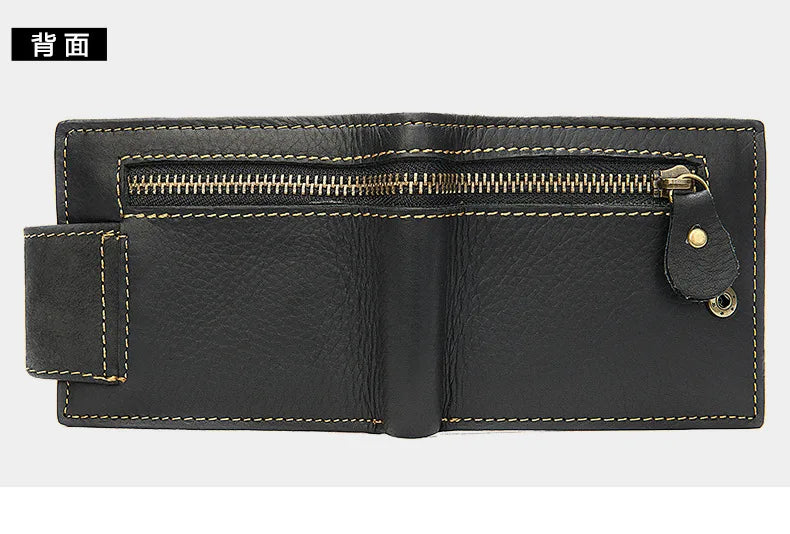 Crazy Horse Cowhide Leather Wallet for Men Genuine Leather Men Wallet Hasp Vintage Wallet Men