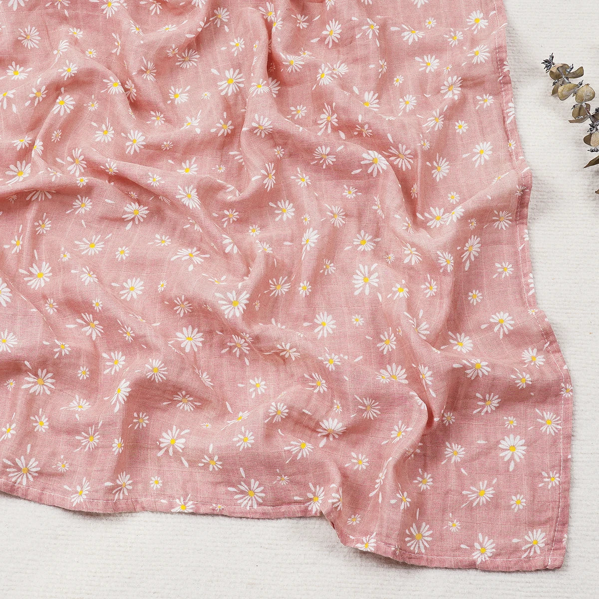 100% Cotton 120*110cm 2 Layers Newborn Baby Bath Towel Wrap Muslin Swaddle Blankets