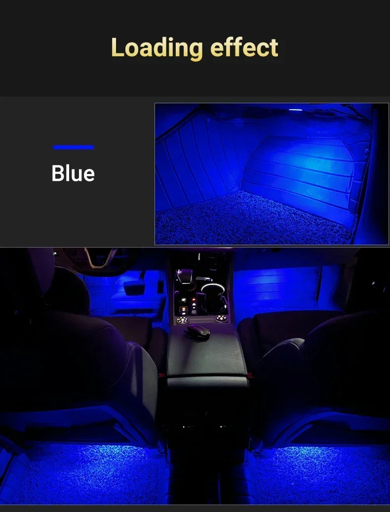 Car Footwell Lights Accessories For Skoda Octavia Pro A8 MK4 Superb 3 Rapid Kodiaq Karoq For Seat Leon MK3 Ibiza Ateca Toledo