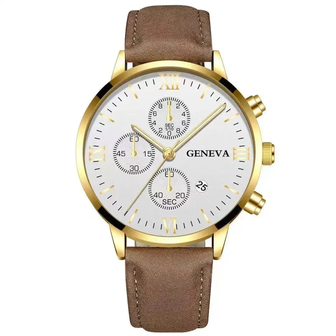 1PC Black Quartz Watch Men Roman Dial Watch Fashion Round Date Quartz Watch for Sports Relogios Masculino Relojes Para Hombres