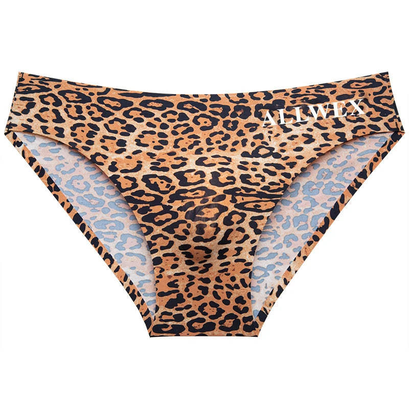 Choice Ropa interior hombre 3D convex pouch calzoncillos hombres leopard print sissy gay man underwear ice silk sexy tоy mens