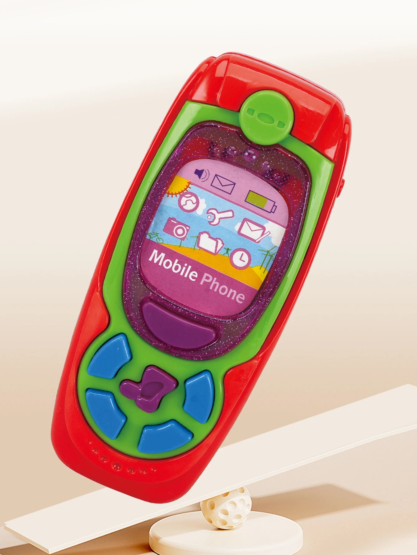 Smartphone Toys, Baby Phone with Music and Light Sound Interact Simulate Making Phone Calls, Gifts for Kids not Include Battery