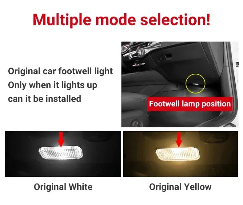 Car Footwell Lights Accessories For Skoda Octavia Pro A8 MK4 Superb 3 Rapid Kodiaq Karoq For Seat Leon MK3 Ibiza Ateca Toledo