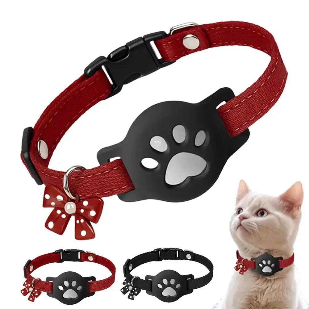 Pet Reflective Collar Locator Cat Dog IOS Android Air Tag Holder Waterproof Adjustable GPS Tracker Necklace Pet Supplies NEW