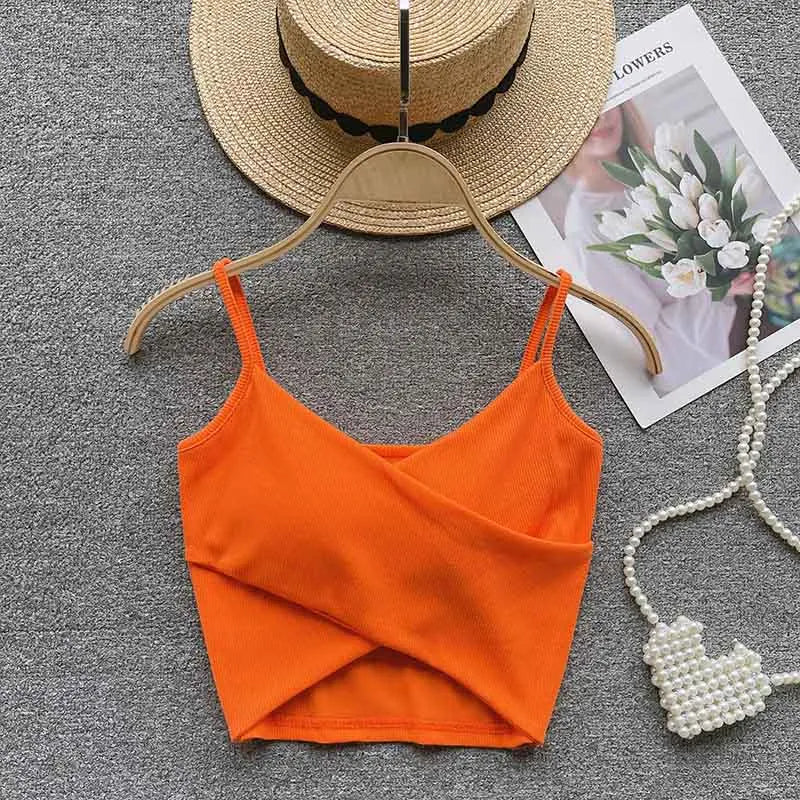  Irregular Casual Sport Camisole Women Strap Design Solid Fashion 2023 Y2K Elegant Ladies Chic Slim Tank Tops