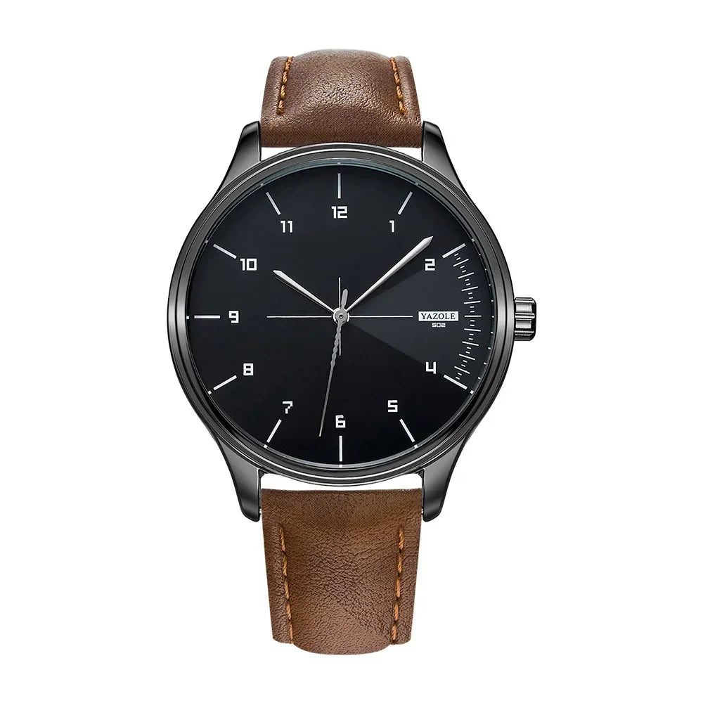 Fashion Business Men's Watches Top Brand Quartz Wristwatches for Man Simple Casual Leather Belt Male Clock relojes para hombres