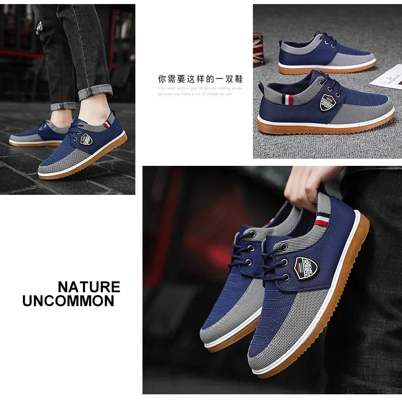 Men's Casual Canvas Shoes Fashion Soft Sole Driving Shoes 2024 Designer Men Shoes Plus Size Comfortable  Sneaker Zapatos Hombres