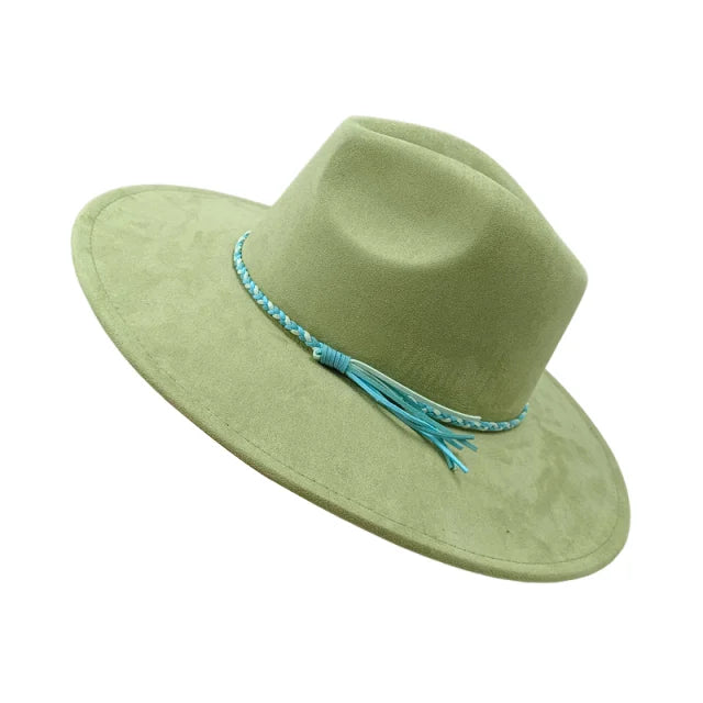 Gorras Para Hombres Three styles Suede Hat Water drop hat 9.5cm Wide Brim Fedora Hat Women's Autumn and Winter Felt Jazz Hat