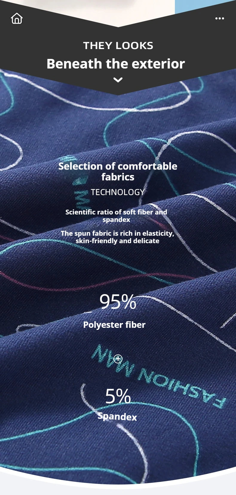 8Pcs Men Underwear Men BoxerShorts Men Printed Panties Soft Comfortable Men Underpants Man Sexy Breathable Fashion Sports Boxers
