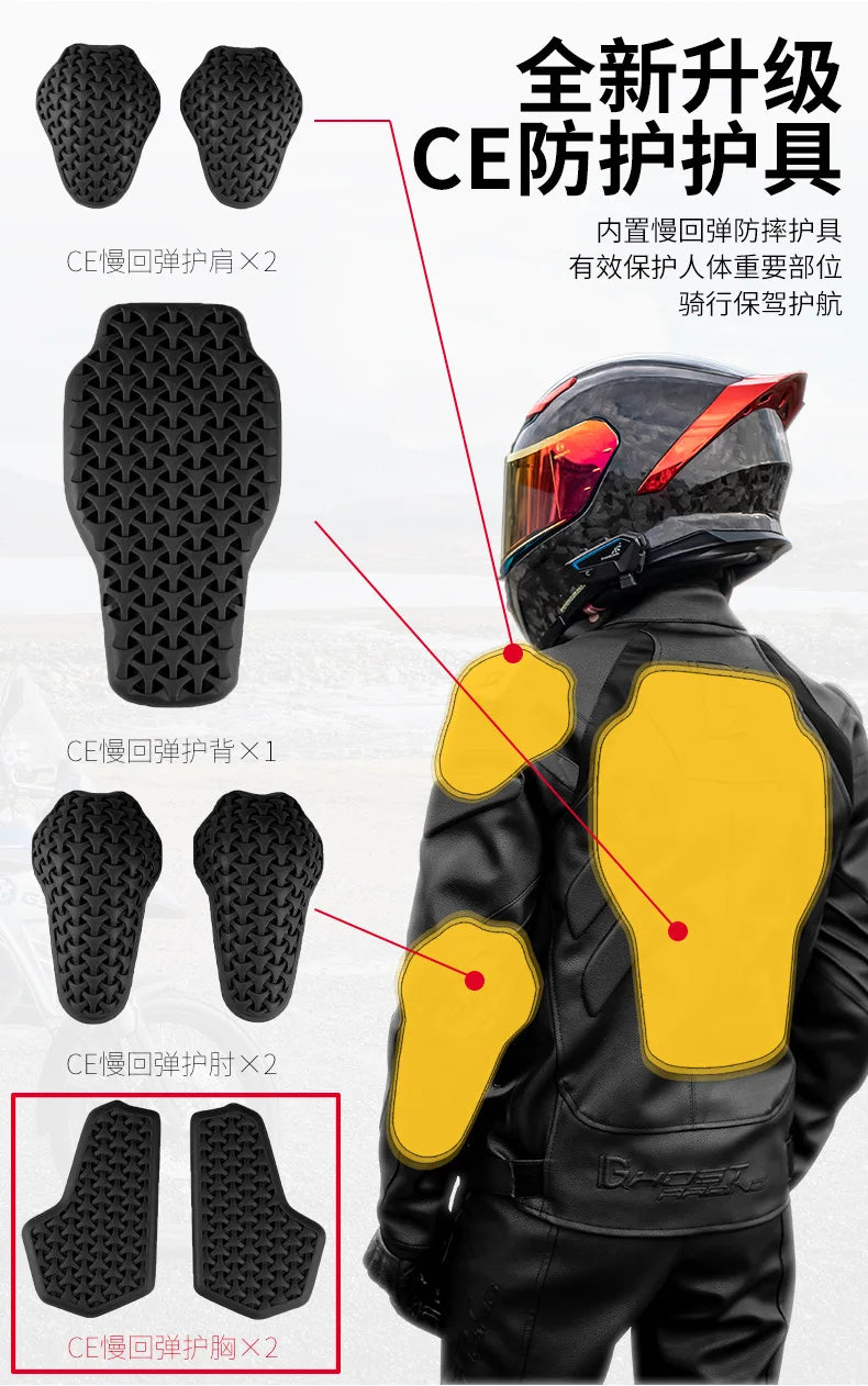 Motorcycle Pants PU Leather Pantalon Moto Men Pantalon Motocross Black Pantalon Moto Para Hombre CE Protector Motocross Pants