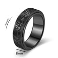 Demon Eye Rotating Anxiety Relife Spinning Ring For Men Anti Stress Stainless Steel Spinner Fidgets Joint Ring Anillo Hombres