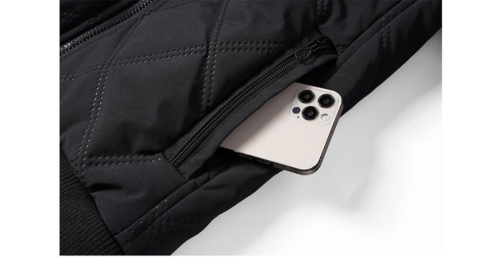 Winter Men Fleece Warm Padded Jacket Men Stand Collar Thermal Parkas Men Cotton Thicken Windbreaker Jacket Men Clothing