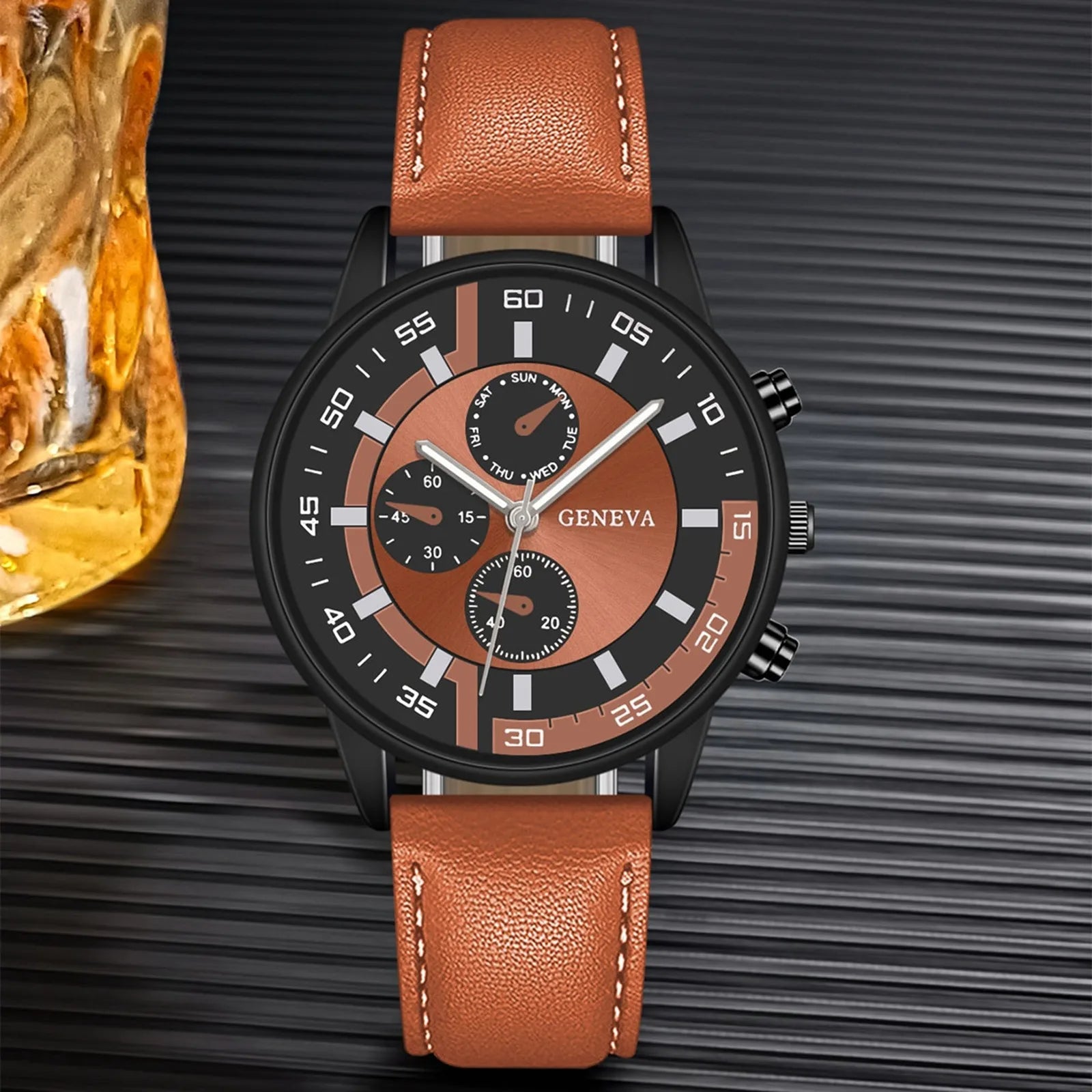 Quartz Watches For Men Leather Strap Wristwatches Top Luxury Brand Man Watch Business Men's Clock Gift Reloj Hombres