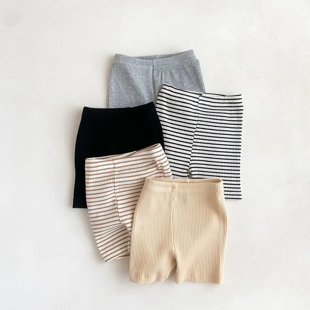 2024 Summer Baby Trousers Pants Ribbed Elastic Striped Pants Children's Casual Infant Clothing Kids Toddler Boys Girl Clothes